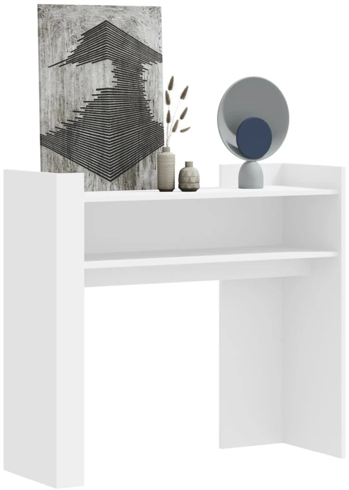 Konsolinis staliukas, baltas, 100x35x90cm, apdirbta mediena