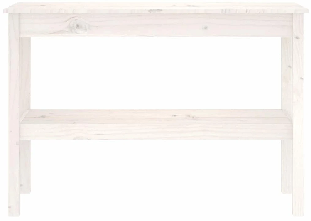 Konsolinis staliukas, baltas, 110x40x75cm, pušies masyvas