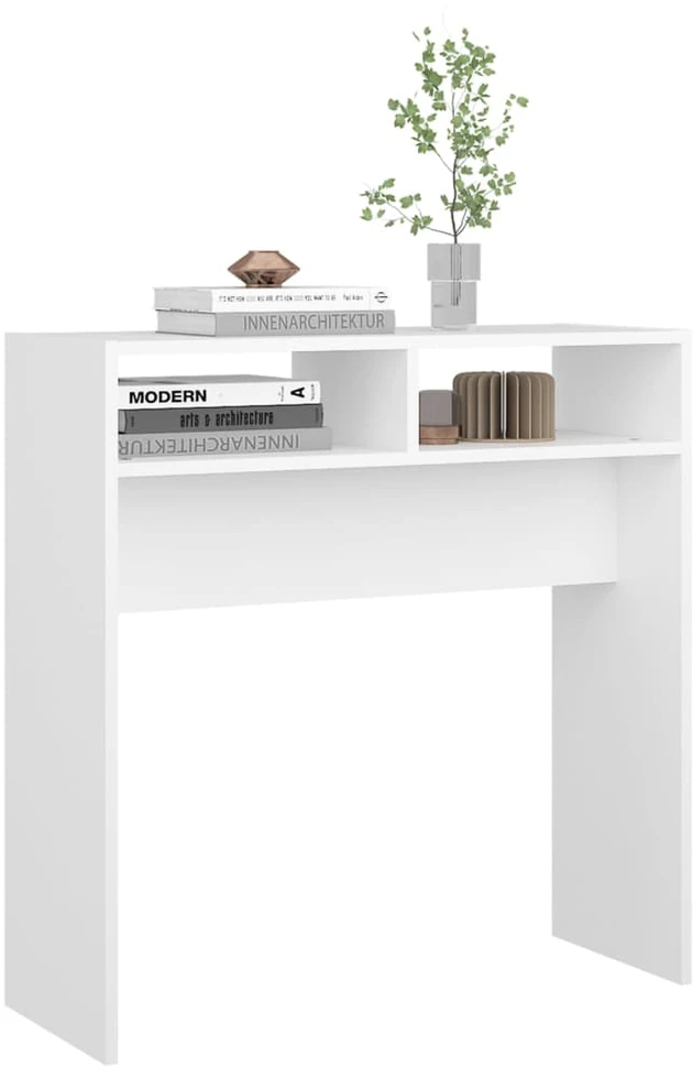 Konsolinis staliukas, baltas, 78x30x80cm, apdirbta mediena
