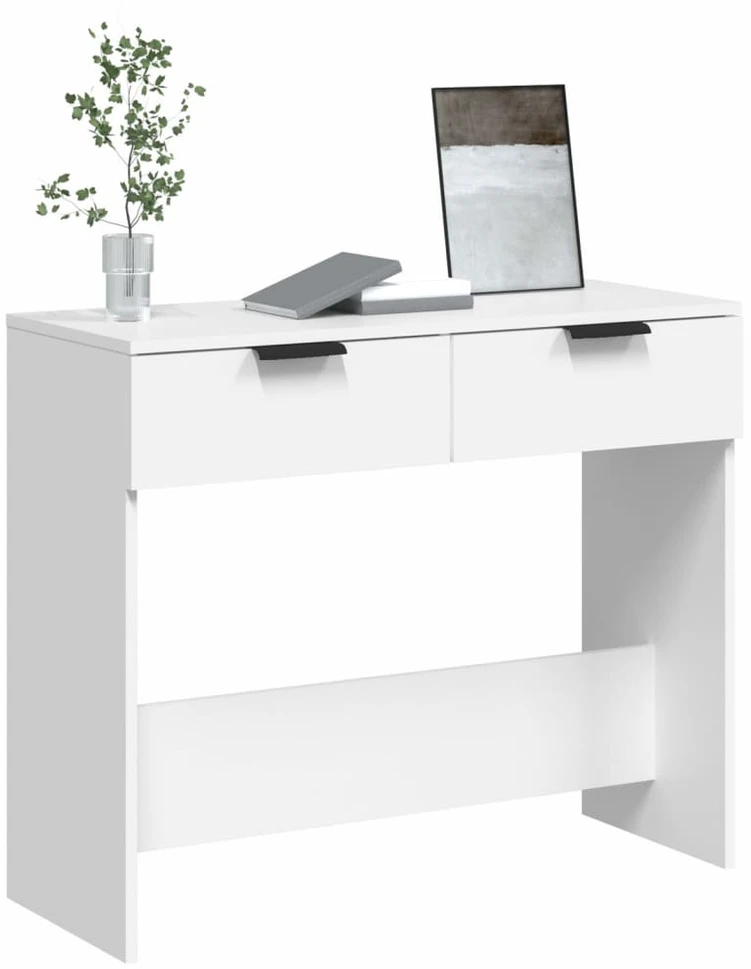 Konsolinis staliukas, baltas, 90x36x75cm, apdirbta mediena