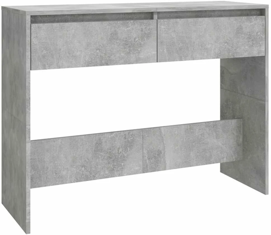 Konsolinis staliukas, betono, 100x35x76,5cm, apdirbta mediena