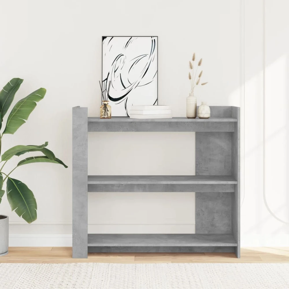 Konsolinis staliukas, betono, 100x35x90cm, apdirbta mediena