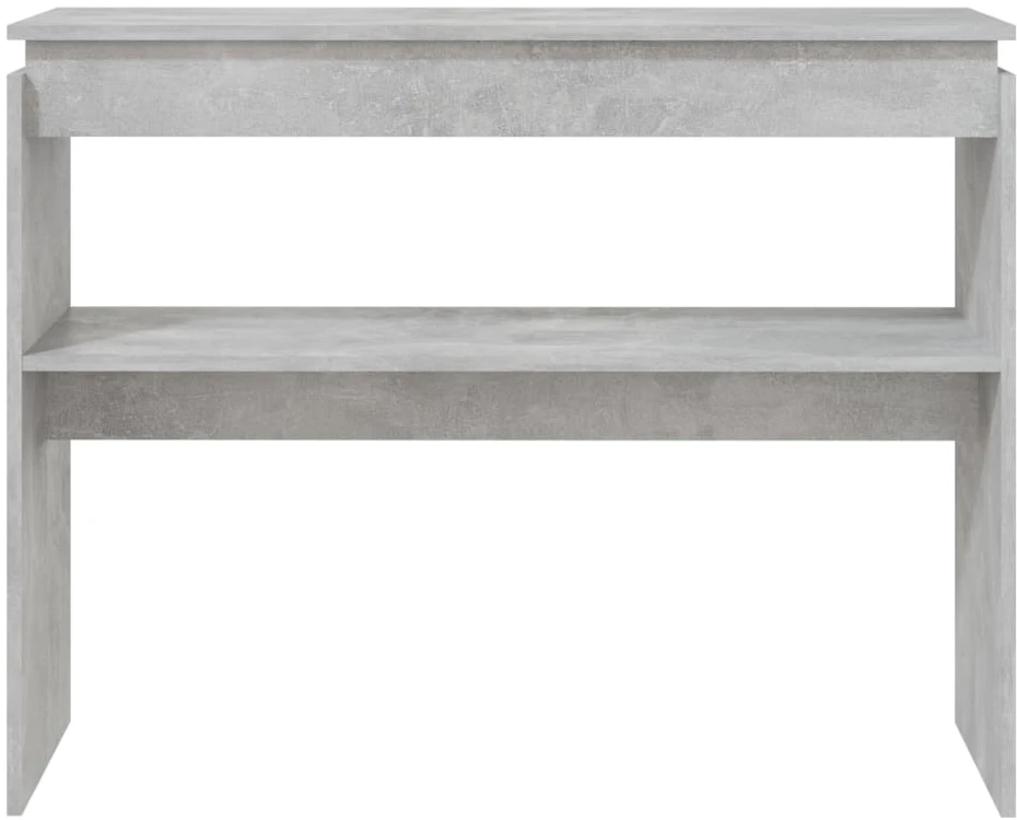 Konsolinis staliukas, betono, 102x30x80cm, apdirbta mediena