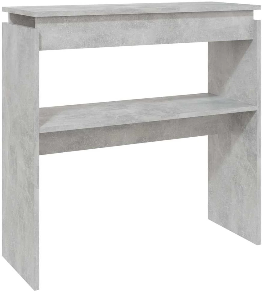 Konsolinis staliukas, betono, 80x30x80cm, apdirbta mediena
