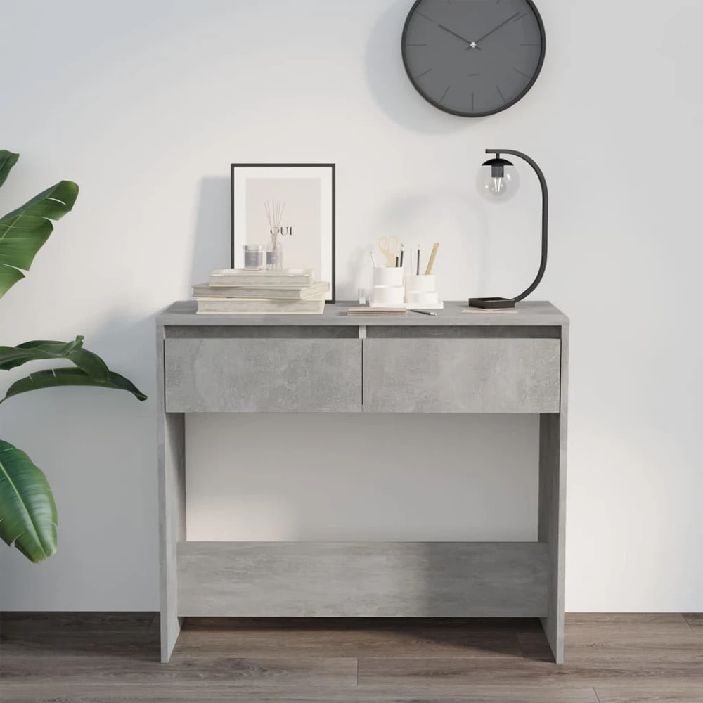 Konsolinis staliukas, betono, 89x41x76,5cm, apdirbta mediena
