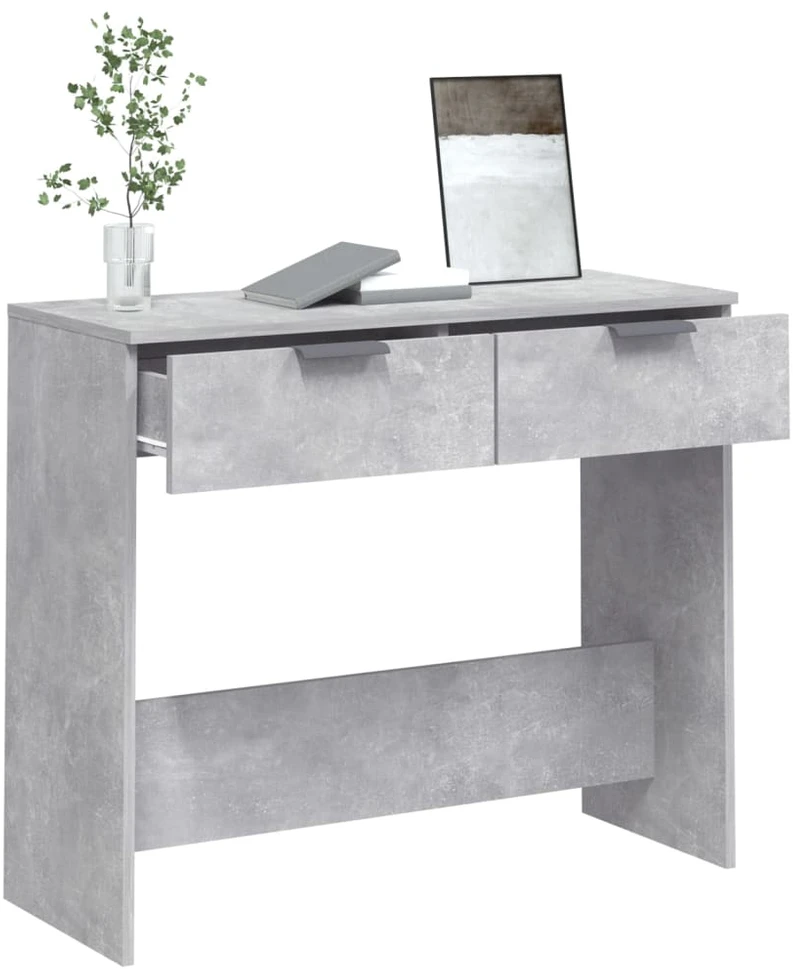 Konsolinis staliukas, betono pilkas, 90x36x75cm, mediena