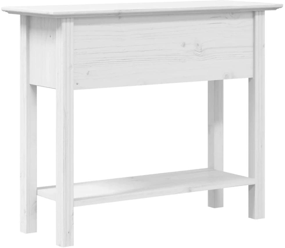 Konsolinis staliukas BODO, baltas, 91x35x74 cm, pušies masyvas