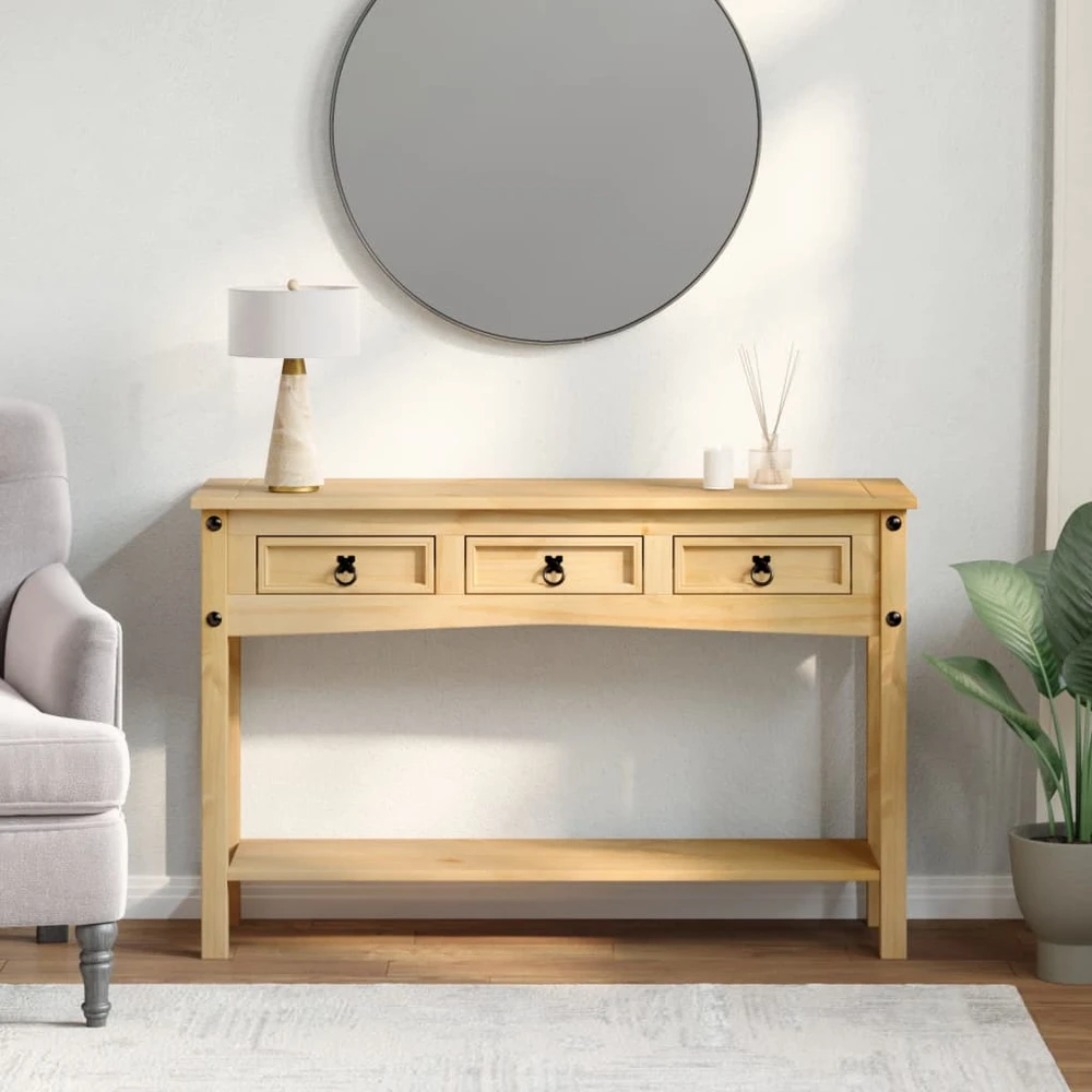 Konsolinis staliukas „Corona“, 114x34,5x73 cm, pušies masyvas