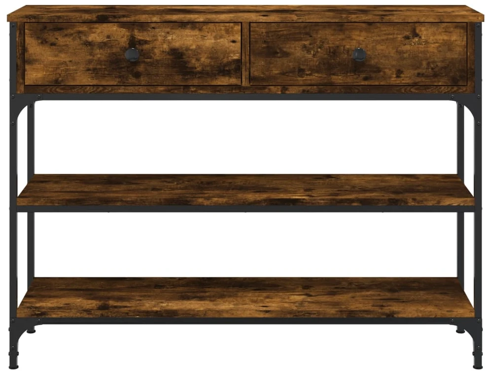 Konsolinis staliukas, dūminio ąžuolo, 100x25x75cm, mediena