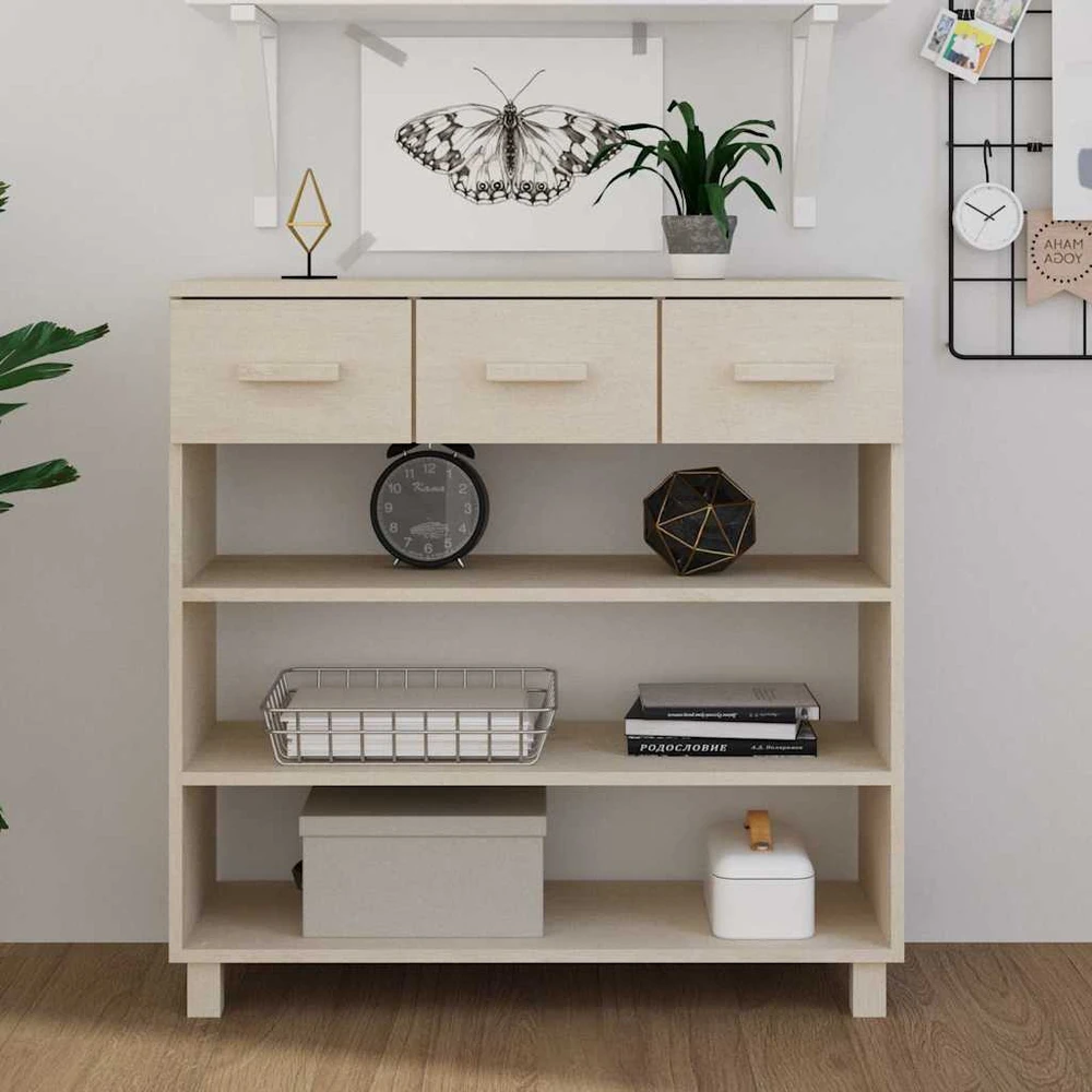 Konsolinis staliukas HAMAR, medaus rudas, 90x35x90cm, pušis