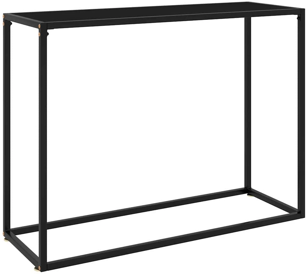 Konsolinis staliukas, juodas, 100x35x75cm, grūdintas stiklas