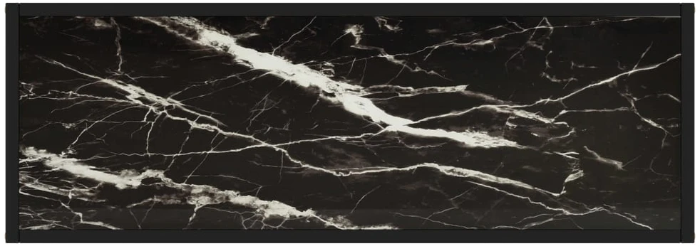 Konsolinis staliukas, juodas, 100x35x75cm, grūdintas stiklas