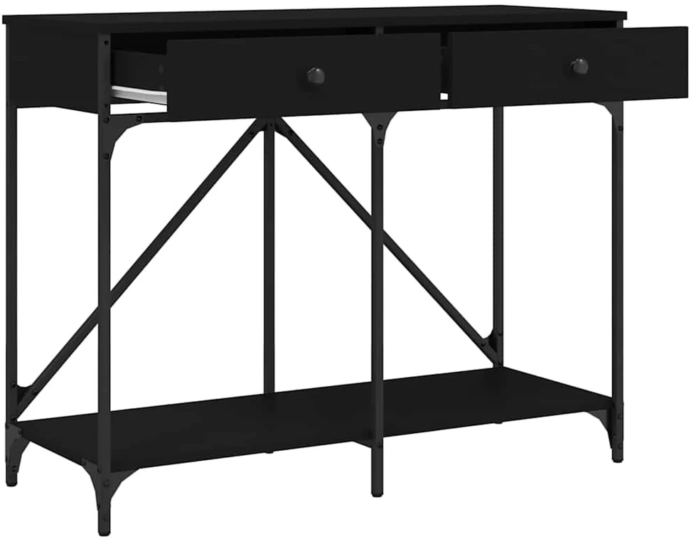 Konsolinis staliukas, juodas, 100x39x78,5cm, apdirbta mediena