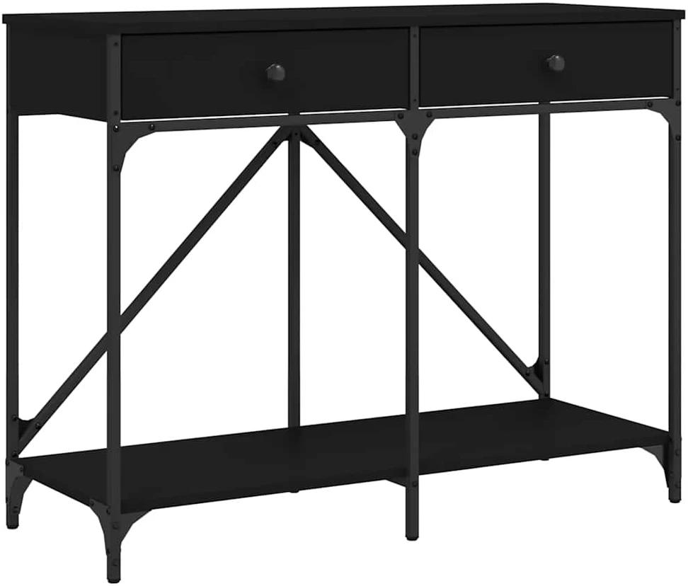 Konsolinis staliukas, juodas, 100x39x78,5cm, apdirbta mediena