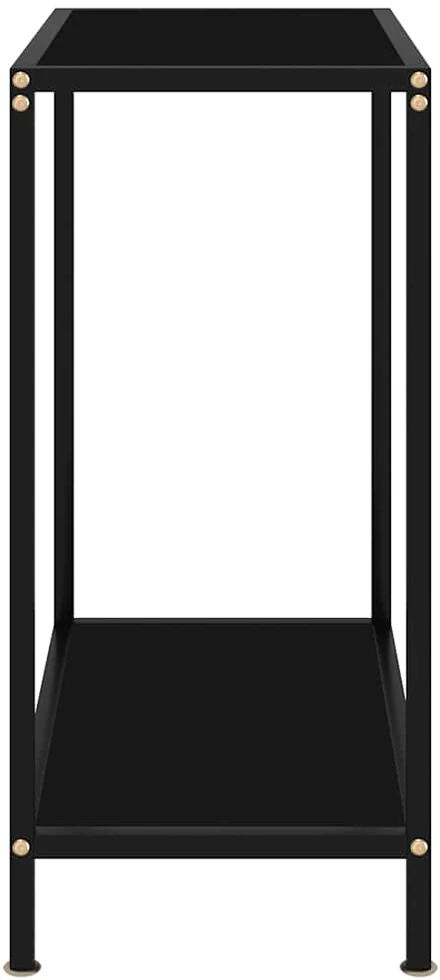 Konsolinis staliukas, juodas, 60x35x75cm, grūdintas stiklas