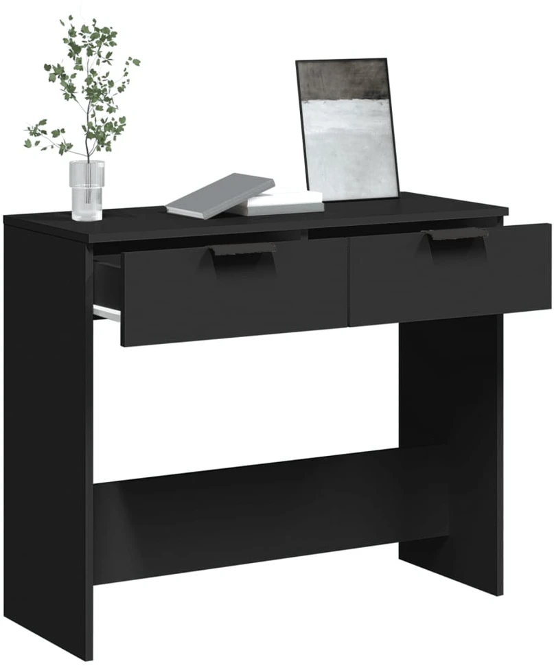 Konsolinis staliukas, juodas, 90x36x75cm, apdirbta mediena
