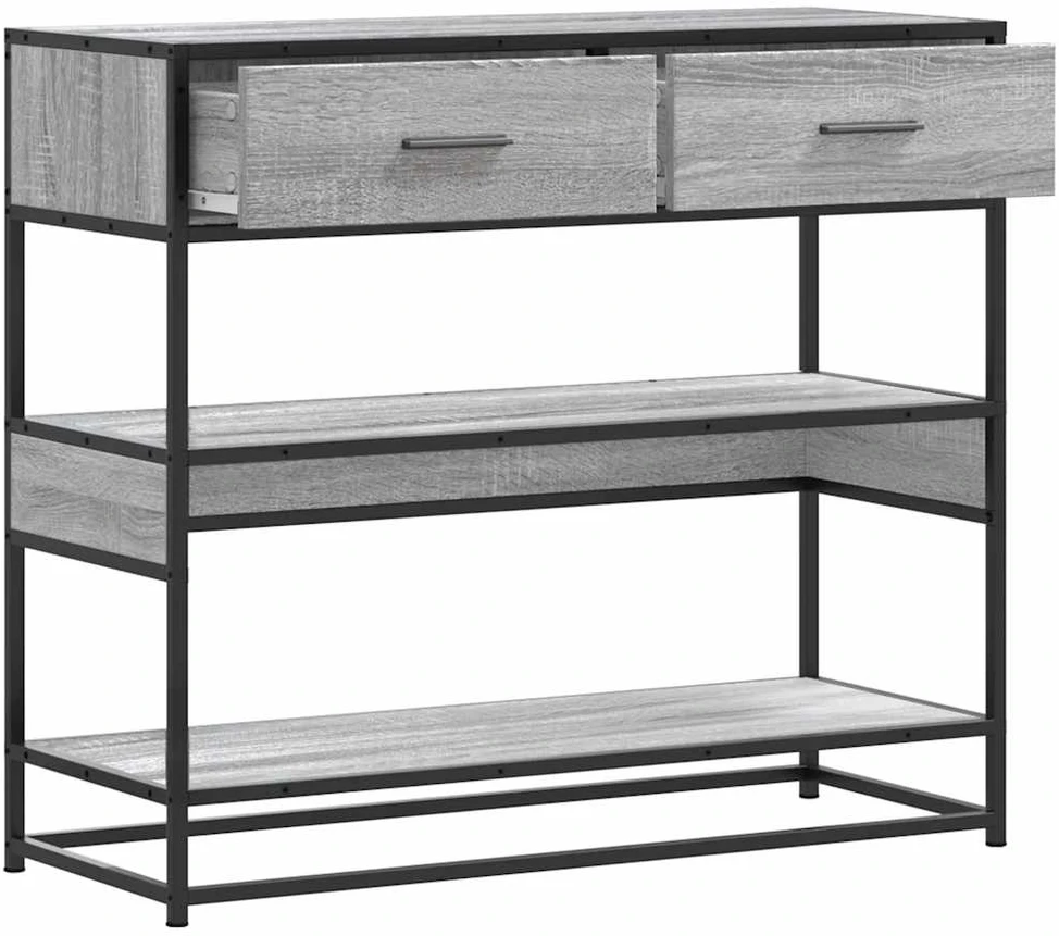 Konsolinis staliukas, pilka sonoma, 90x35x80cm, mediena