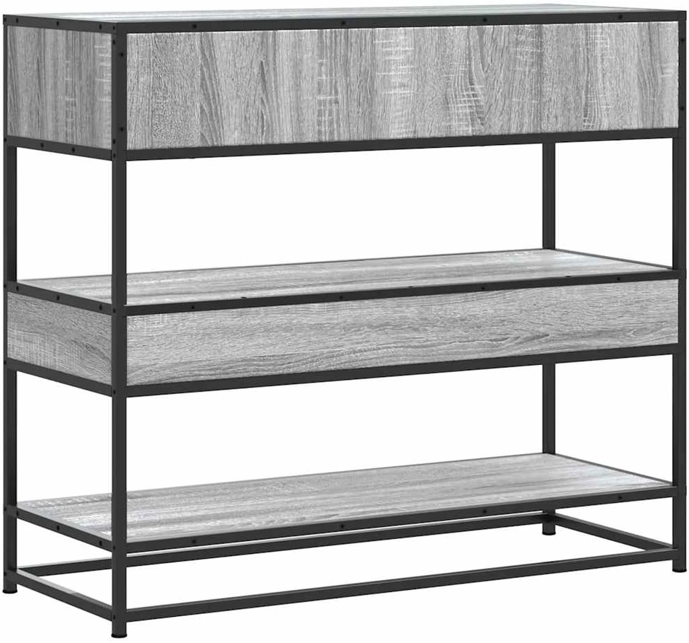 Konsolinis staliukas, pilka sonoma, 90x35x80cm, mediena