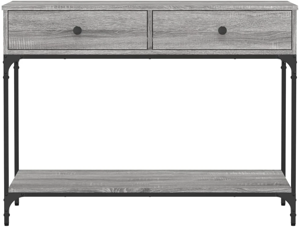Konsolinis staliukas, pilkas ąžuolo, 100x34,5x75cm, mediena