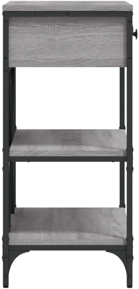 Konsolinis staliukas, pilkas ąžuolo, 75x34,5x75cm, mediena