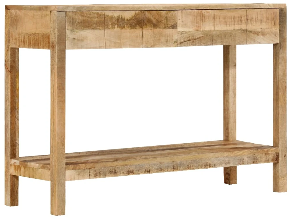Konsolinis staliukas su 2 stalčiais, 110x35x75cm, mango masyvas