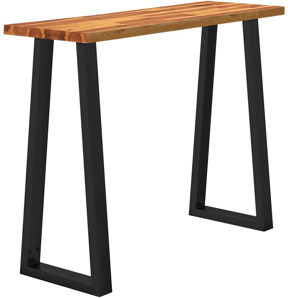Konsolinis staliukas su gyvu kraštu, 110x35x80cm, akacija