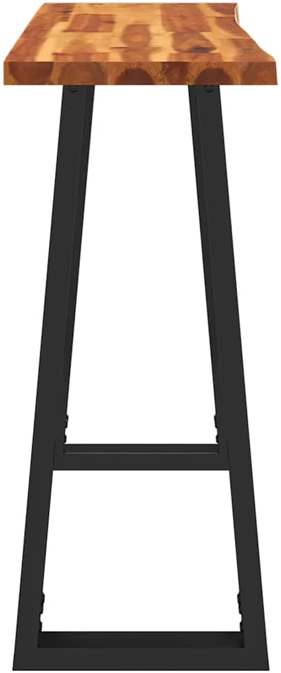 Konsolinis staliukas su gyvu kraštu, 110x35x80cm, akacija