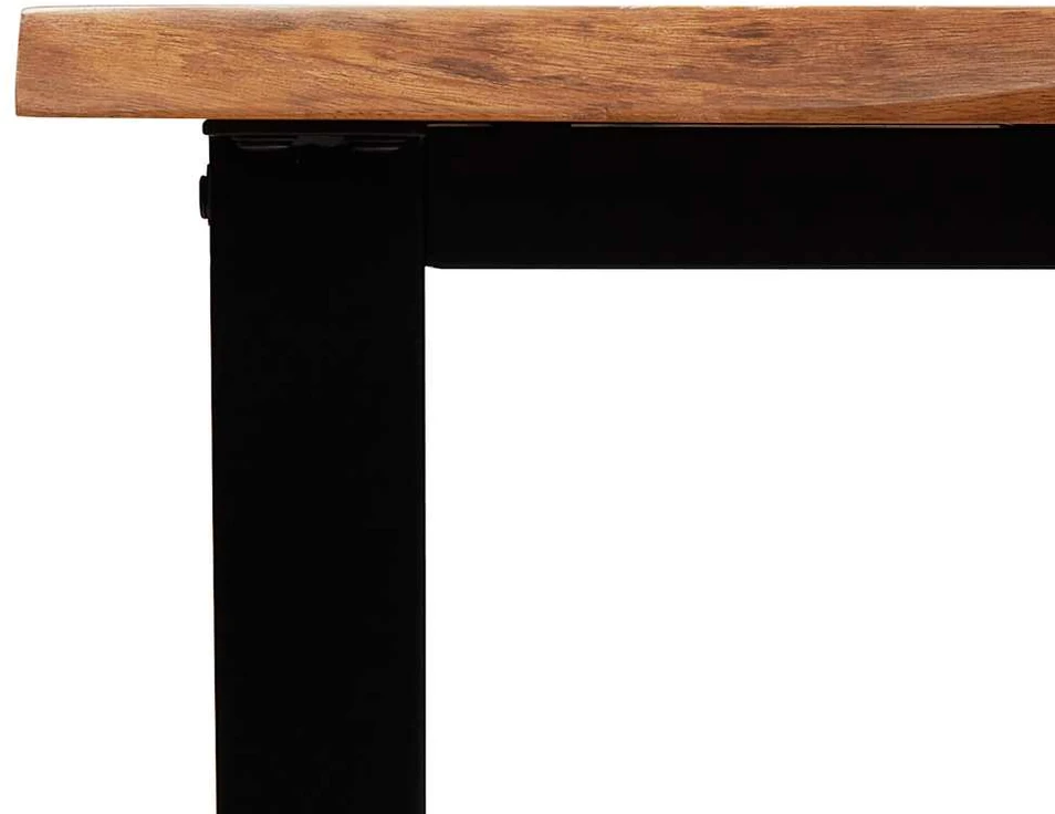 Konsolinis staliukas su gyvu kraštu, 110x35x80cm, akacija