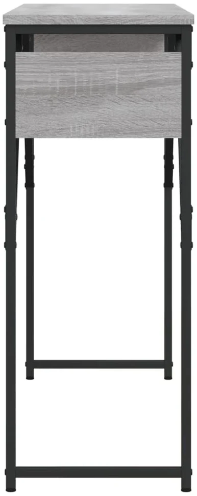Konsolinis staliukas su lentyna, pilkas, 105x30x75cm, mediena