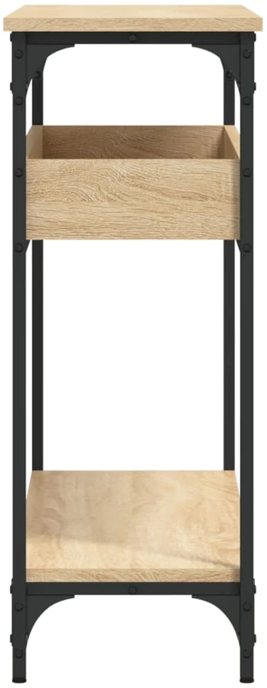 Konsolinis staliukas su lentyna, ąžuolo, 100x29x75cm, mediena