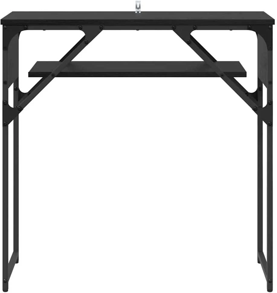 KonsolinisStaliukas Juodas ąžuolas Apdirbta mediena 75x30x75cm