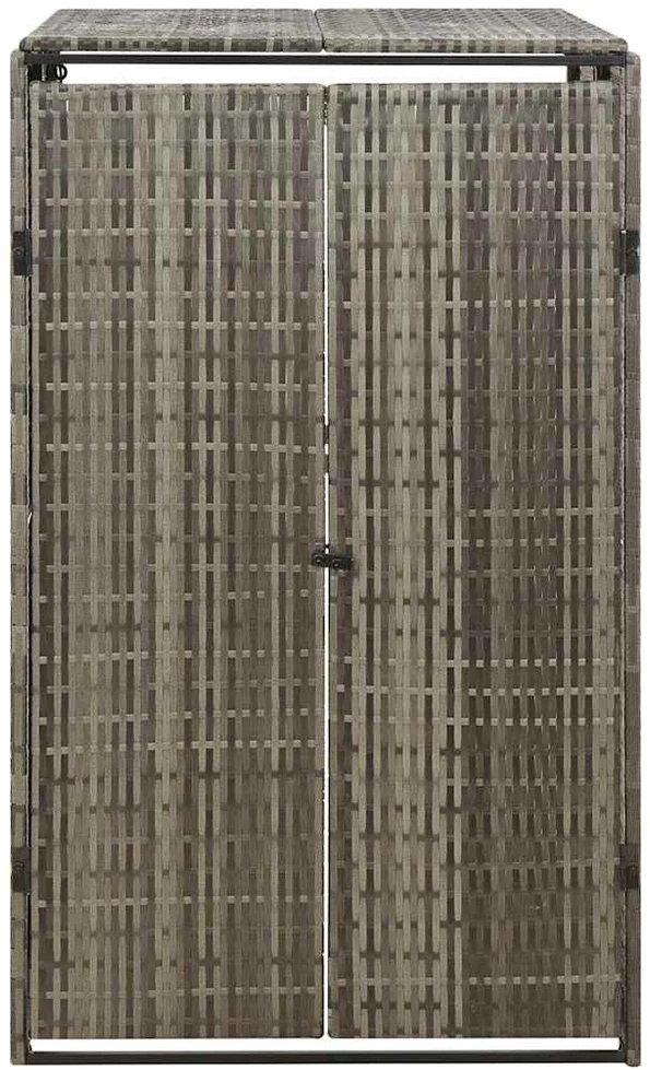Konteinerio stoginė, pilka, 70x80x117cm, poliratanas, vienvietė