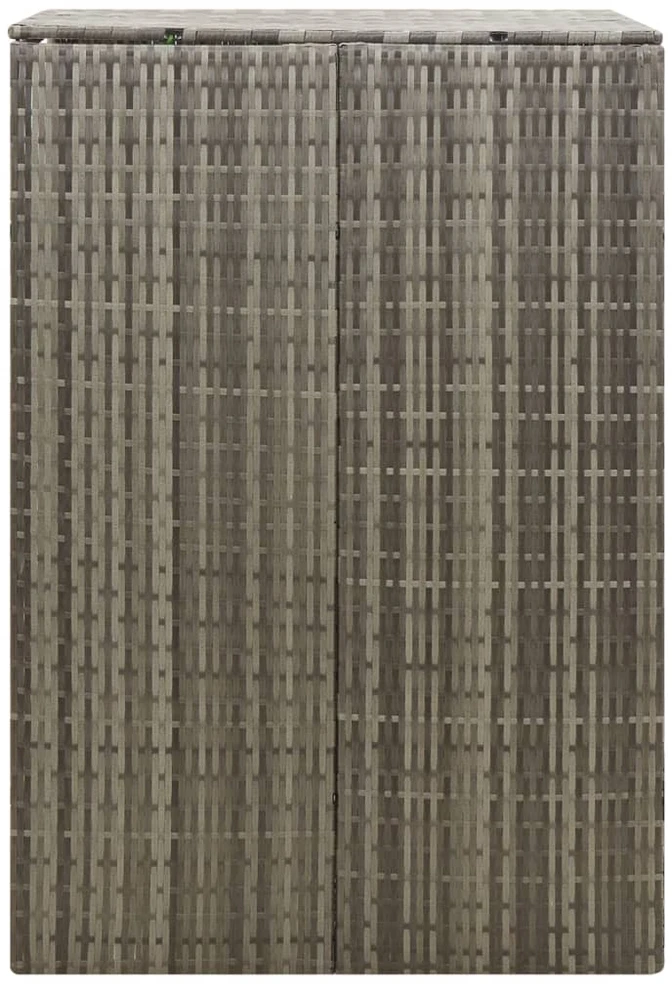 Konteinerio stoginė, pilka, 70x80x117cm, poliratanas, vienvietė