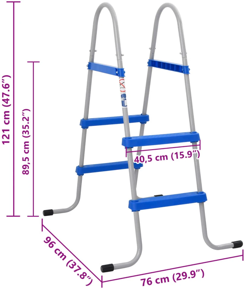Kopetėlės antžeminiam baseinui, 84cm, plienas ir plastikas