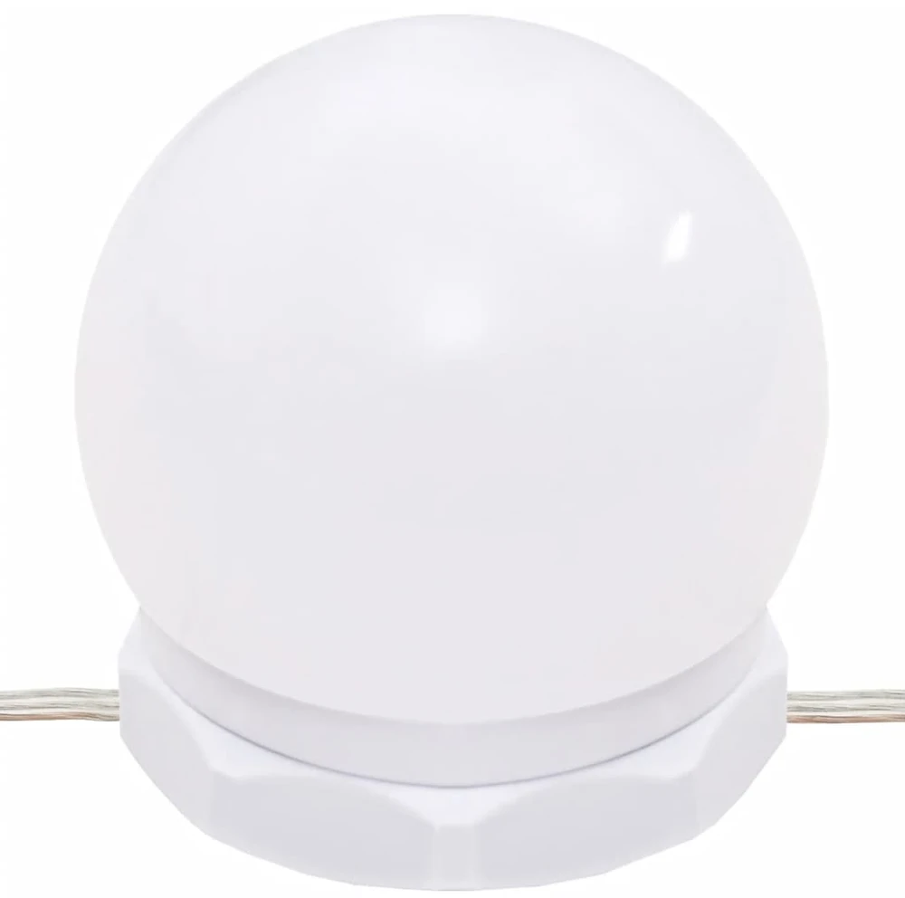Kosmetinio staliuko komplektas su LED, rudas ąžuolo, mediena