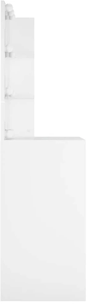 Kosmetinis staliukas su LED apšvietimu, baltas, 60x40x140cm