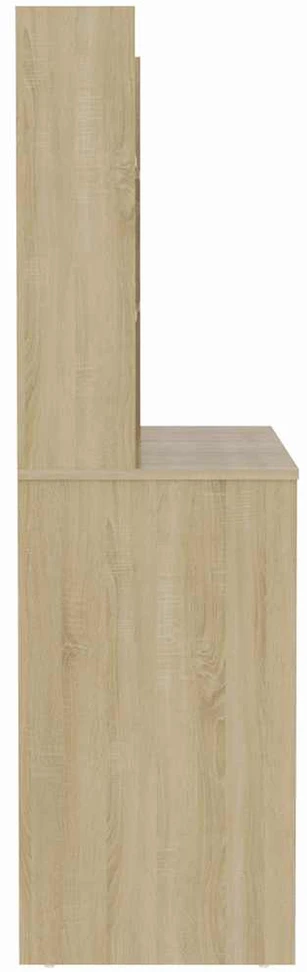 Kosmetinis staliukas su LED, ąžuolo spalvos, 100x40x135cm, MDF