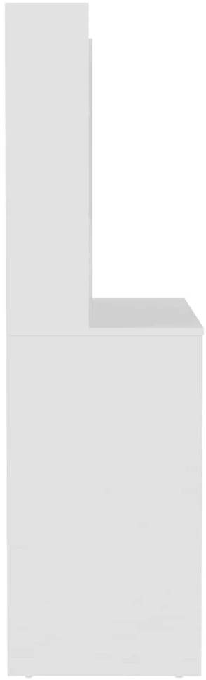 Kosmetinis staliukas su LED, baltas, 100x40x135cm, MDF