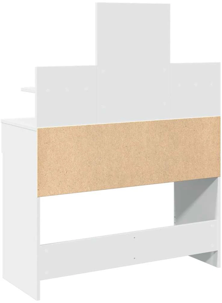 Kosmetinis staliukas su LED, baltos spalvos, 100x40x130cm