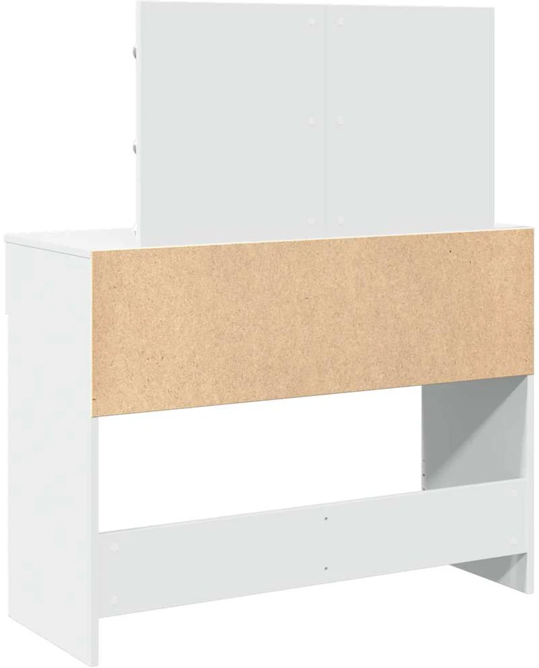 Kosmetinis staliukas su LED, baltos spalvos, 100x40x120cm