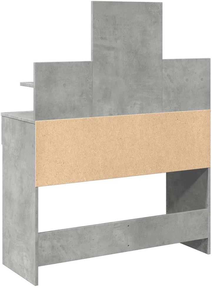 Kosmetinis staliukas su LED, betono pilkas, 100x40x130cm