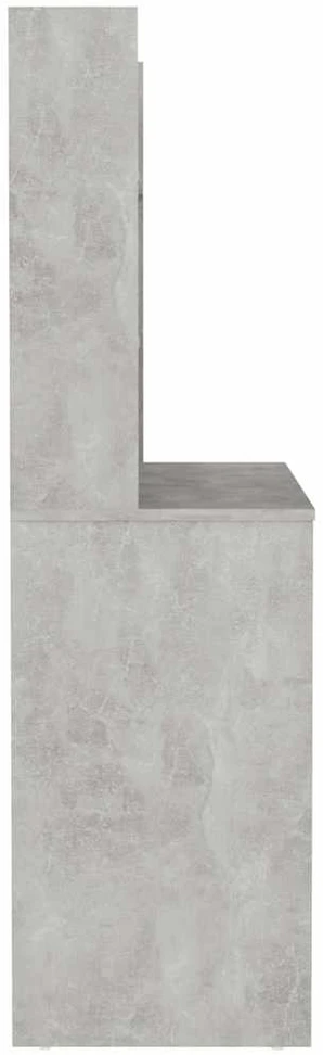 Kosmetinis staliukas su LED, betono pilkas, 100x40x135cm, MDF