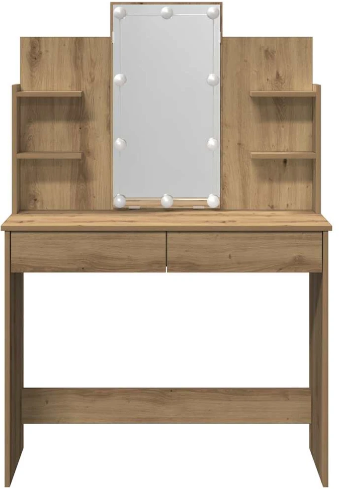Kosmetinis staliukas su LED lemputėmis, artisano, 96x40x142cm