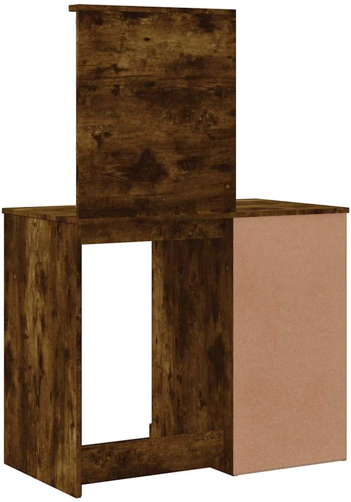 Kosmetinis staliukas su LED lemputėmis, dūminis, 90x42x132,5cm