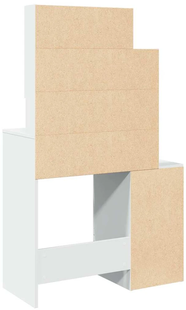 Kosmetinis staliukas su spintele, baltos spalvos, 80x35x132cm