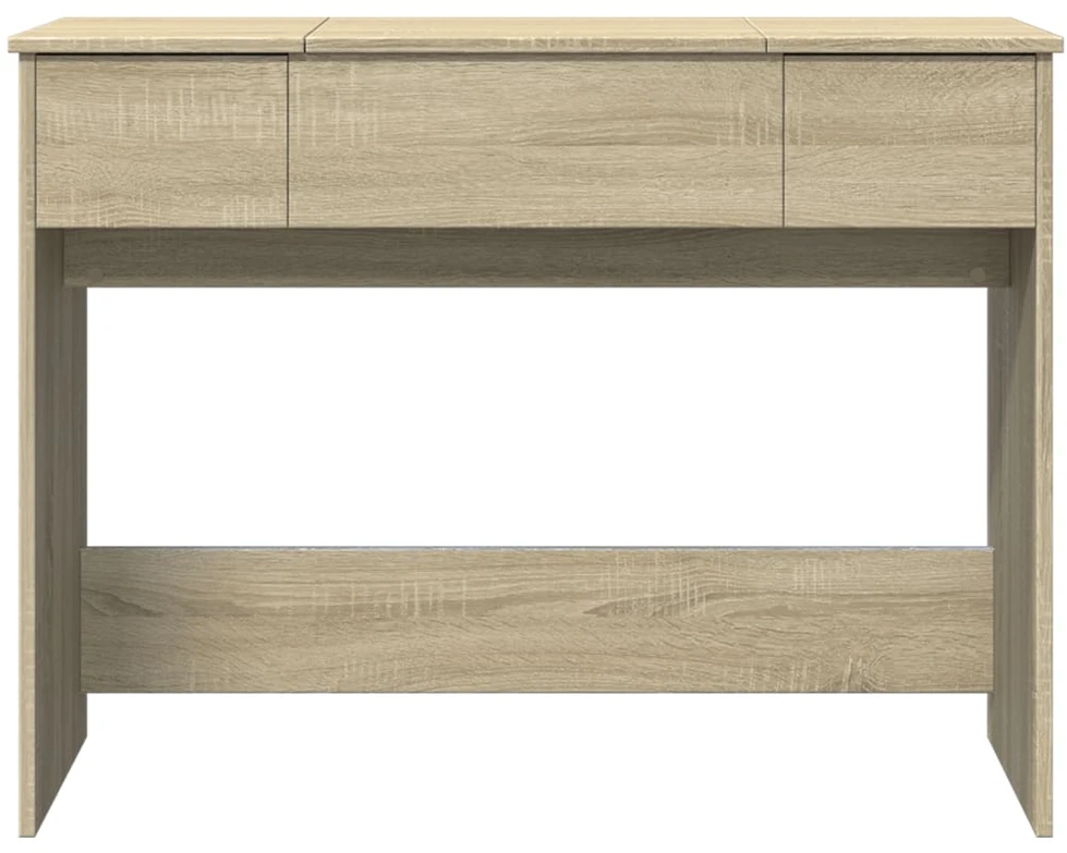 Kosmetinis staliukas su veidrodžiu, ąžuolo, 100x45x76cm