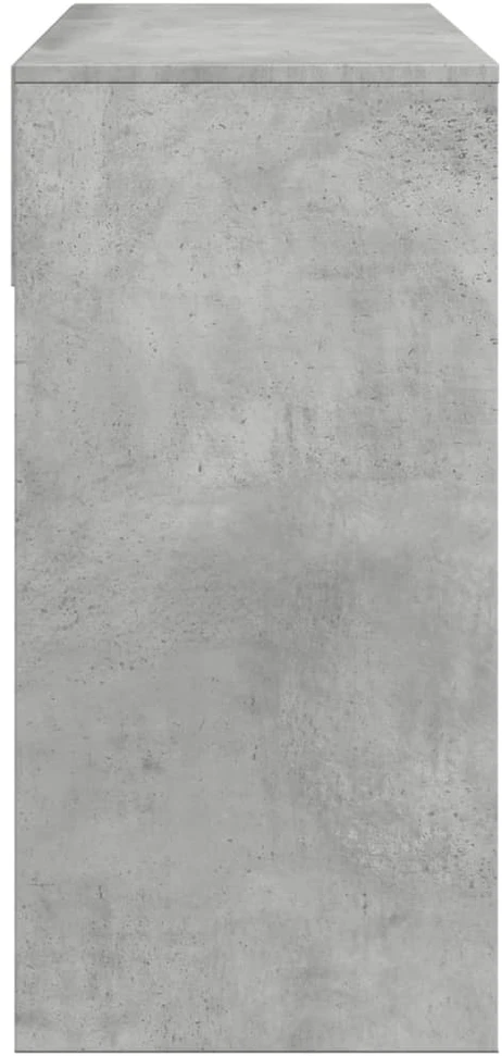 Kosmetinis staliukas su veidrodžiu, betono pilkas, 80x39x80cm