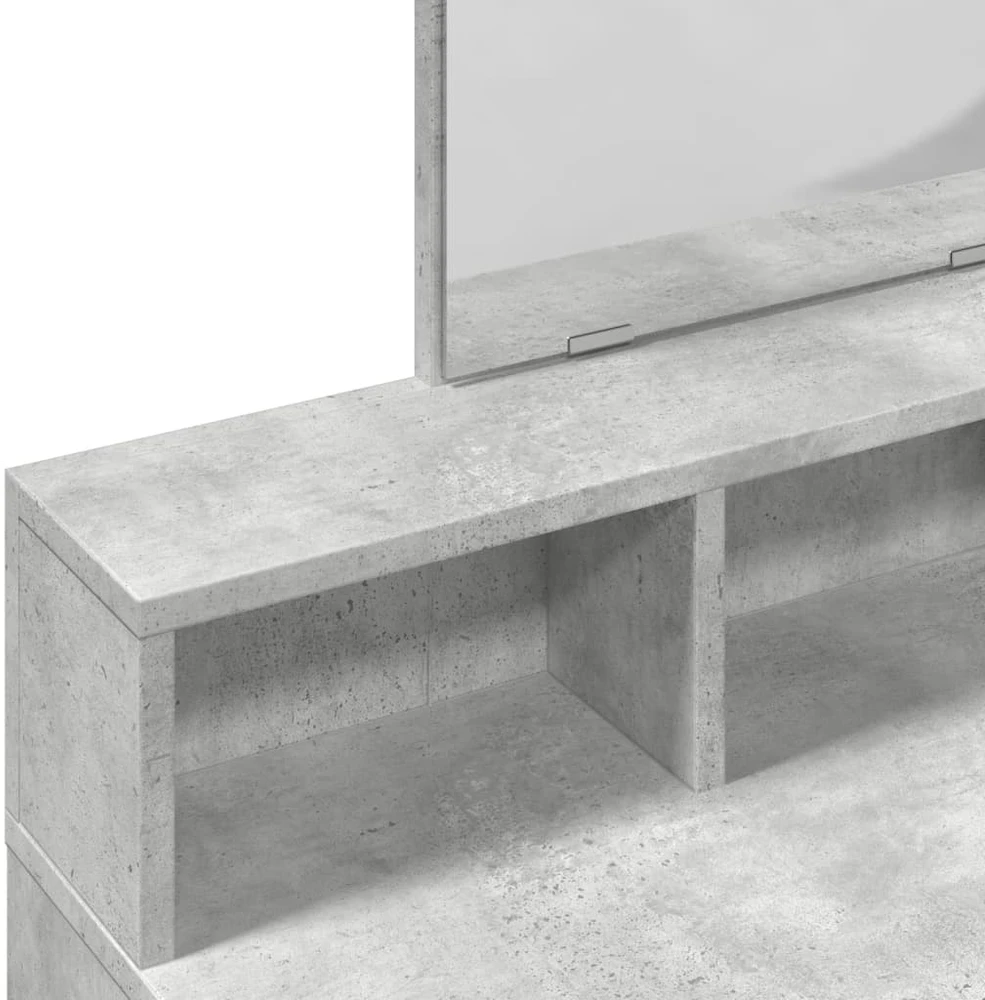 Kosmetinis staliukas su veidrodžiu, betono, 80x41x144,5cm