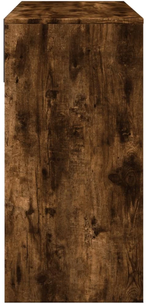 Kosmetinis staliukas su veidrodžiu, dūminio ąžuolo, 80x39x80cm