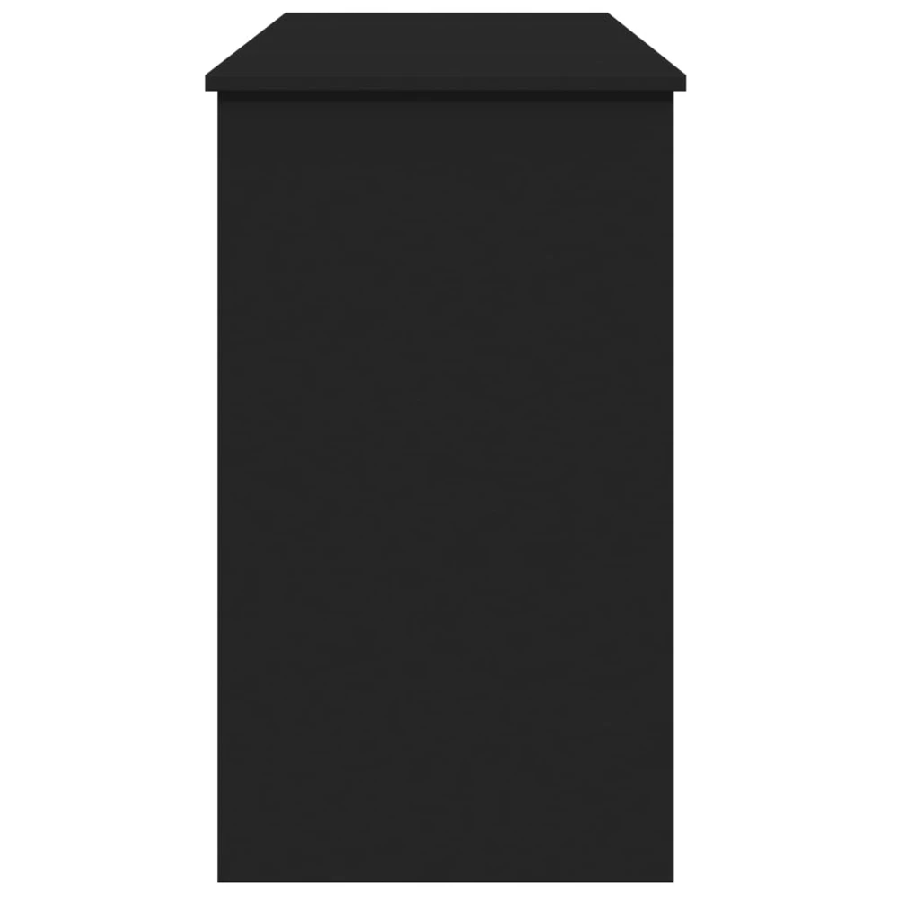 Kosmetinis staliukas su veidrodžiu, juodas, 100x45x76cm